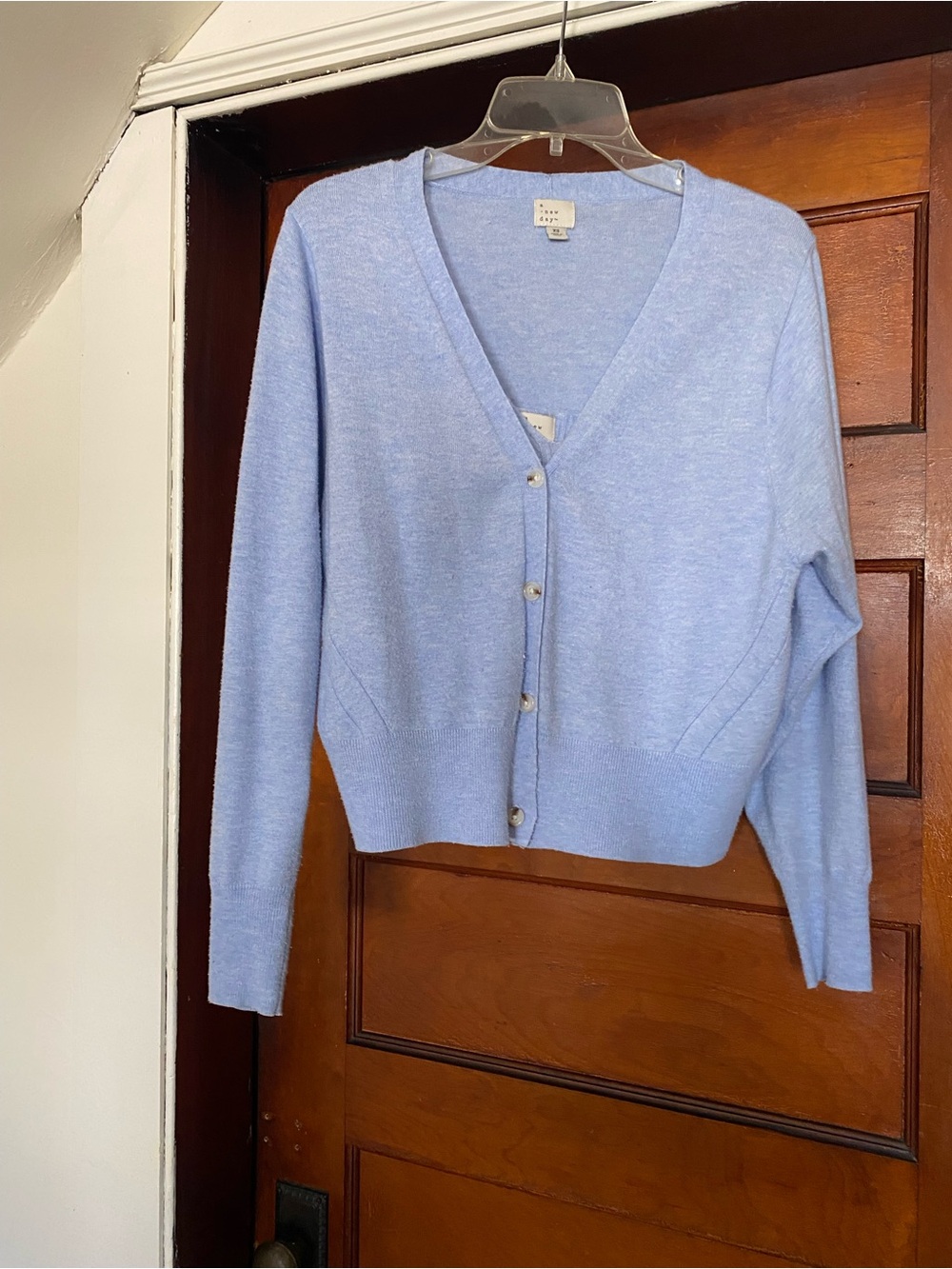 a new day Powder Blue V-Neck Button Cardigan